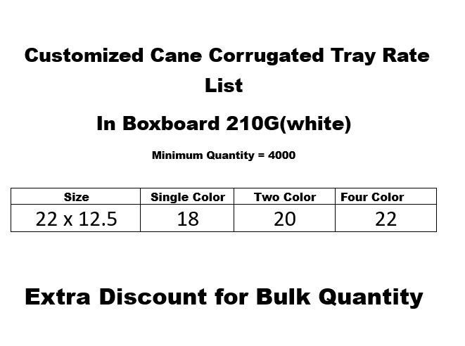 Cane Corrugated Tray